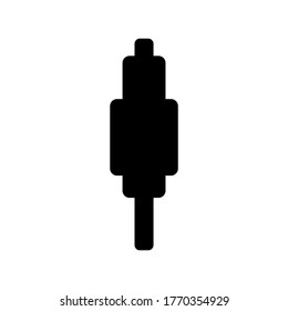 audio plug icon or logo isolated sign symbol vector illustration - high quality black style vector icons
