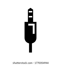 icono de enchufe de audio o logotipo símbolo de señalización aislado ilustración vectorial de alta calidad estilo negro iconos vectoriales
