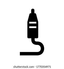 icono de enchufe de audio o logotipo símbolo de señalización aislado ilustración vectorial de alta calidad estilo negro iconos vectoriales
