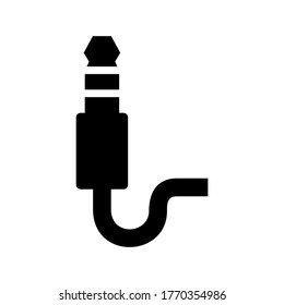 audio plug icon or logo isolated sign symbol vector illustration - high quality black style vector icons
