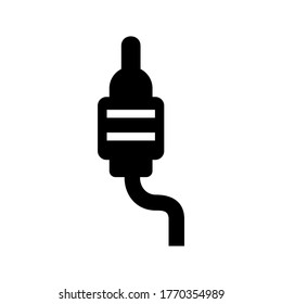 icono de enchufe de audio o logotipo símbolo de señalización aislado ilustración vectorial de alta calidad estilo negro iconos vectoriales
