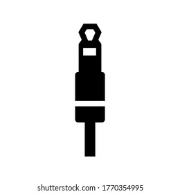 audio plug icon or logo isolated sign symbol vector illustration - high quality black style vector icons
