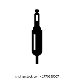 icono de enchufe de audio o logotipo símbolo de señalización aislado ilustración vectorial de alta calidad estilo negro iconos vectoriales

