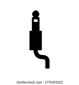 audio plug icon or logo isolated sign symbol vector illustration - high quality black style vector icons
