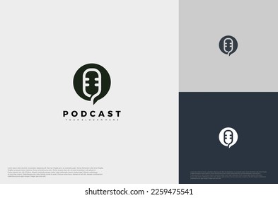 Audio Podcast radio icon. broadcast audio concept logo.