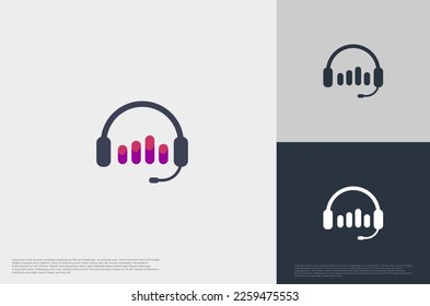 Audio Podcast radio icon. broadcast audio concept logo.