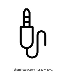 audio port  vector thin line icon 