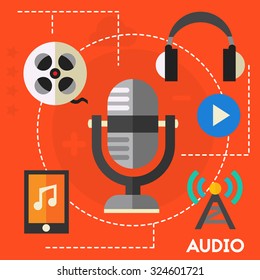 Audio production and podcast concept
