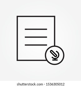 audio record document icon design vector illustration