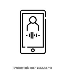 Audio record line icon, concept sign, outline vector illustration, linear symbol.