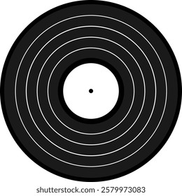 Audio record, vintage retro vinyl record on white background. Audio record icon. Vector, designer illustration. Vector.