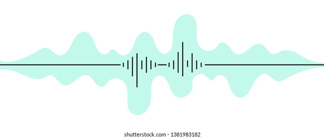 Audio record, voice message, sound, music. Abstract simple illustration. Web graphics, vector file.