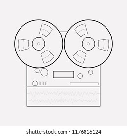 Audio recorder icon line element. Vector illustration of audio recorder icon line isolated on clean background for your web mobile app logo design.