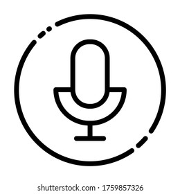 Audio recorder icon vector for mobile apps user interface