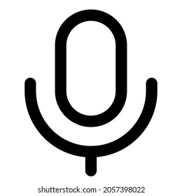 Audio recording Logotype of a microphone layout