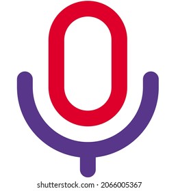 Audio recording Logotype of a microphone layout