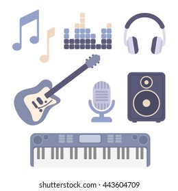 Audio recording. Musical instruments