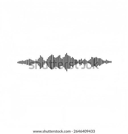 Audio recording sound waves, voice message waves vector icon. Podcast sound waves, music player sound waves.