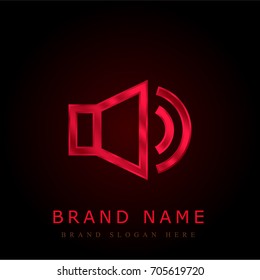 Audio red chromium metallic logo