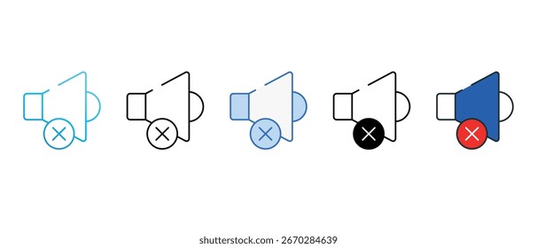 Audio Remove icon design with white background stock illustration