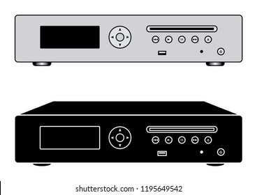 Audio server. Digital source. Vector illustration