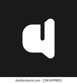 Audio settings dark mode glyph ui icon. Sound mode. Set device volume. User interface design. White silhouette symbol on black space. Solid pictogram for web, mobile. Vector isolated illustration