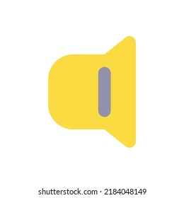 Audio settings flat color ui icon. Sound mode. Loudspeaker parameter. Set device volume. Music player. Simple filled element for mobile app. Colorful solid pictogram. Vector isolated RGB illustration