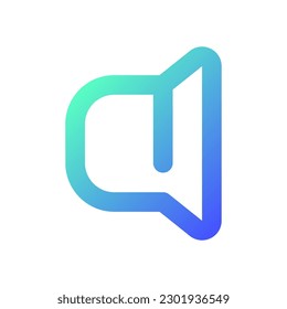 Audio settings pixel perfect gradient linear ui icon. Sound mode. Loudspeaker. Set device volume. Line color user interface symbol. Modern style pictogram. Vector isolated outline illustration