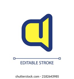 Audio settings pixel perfect RGB color ui icon. Sound mode. Set device volume. Simple filled line element. GUI, UX design for mobile app. Vector isolated pictogram. Editable stroke. Arial font used