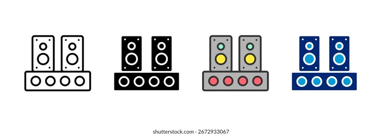 Conjunto de Ícones de Configuração de Áudio - Coleção de Vários Estilos