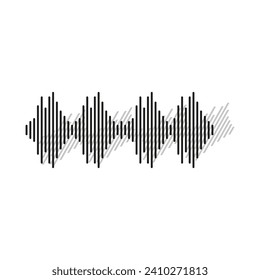 Audio signal icon. Sound icon. Music symbol. Equalizer, frequency graphic icon. Vector illustration. EPS 10.