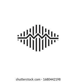 ilustración de diseño vectorial de icono de señal de audio