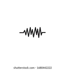 Design-Illustration für Audiosignal-Icon-Vektorillustration