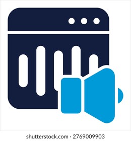 Audio Single Icon Glyph Color