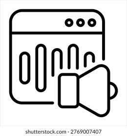 Audio Single Icon Line Black