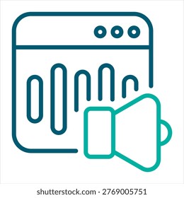 Audio Single Icon Line Color