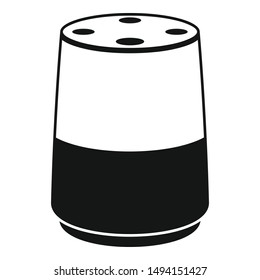 Audio smart speaker icon. Simple illustration of audio smart speaker vector icon for web design isolated on white background
