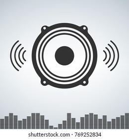 audio sound bar speacker icon vector illustration