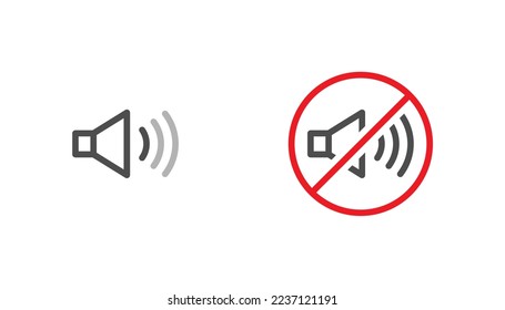Diseño vectorial de notificación de iconos de sonido