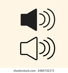 Audio Sound Icon Vector Illustration Transparent Background