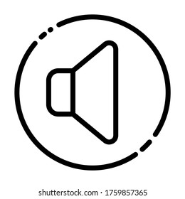 Audio, sound icon vector for mobile apps user interface