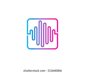 Audio Sound Music Logo Design Template Element