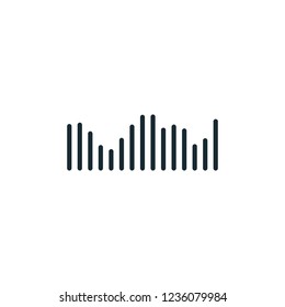 audio sound wave equalizer icon logo template 
