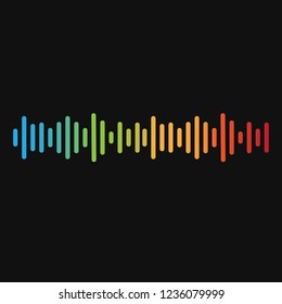 audio sound wave equalizer icon logo template 