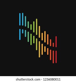 audio sound wave equalizer icon logo template 