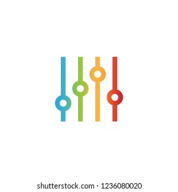 audio sound wave equalizer icon logo template 