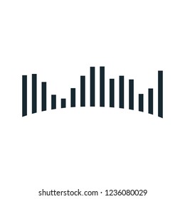 audio sound wave equalizer icon logo template 