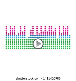 Audio sound wave equalizer icon logo template