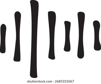 Vector de líneas de frecuencia de ondas de sonido de audio