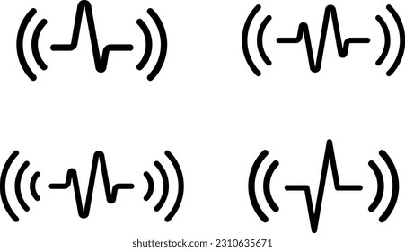 Material für Audio- und Schallwellen-Icon